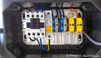 تابلو کنتاکتور پلی کربنات پرشر سوئیچ پمپ تکفاز